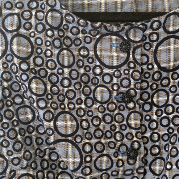 Handmade Geometric Velvet Swing Vest Sleeveless Top sz S - Picture 7 of 7